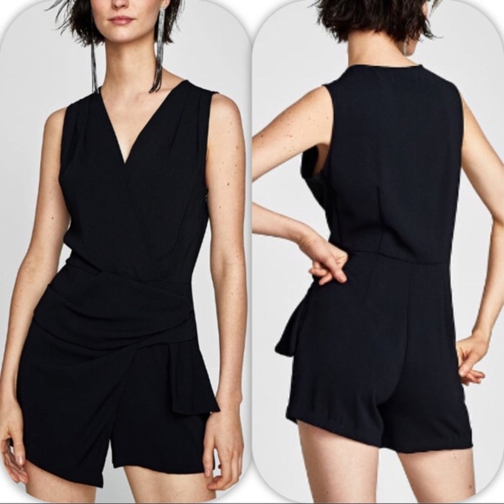 Black Zara Romper with Skort